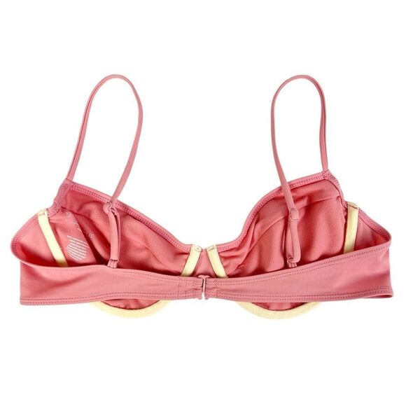 Kendall & Kylie Salmon Pink Underwire Unpadded Spaghetti Strap Bikini Top Medium - Picture 2 of 4